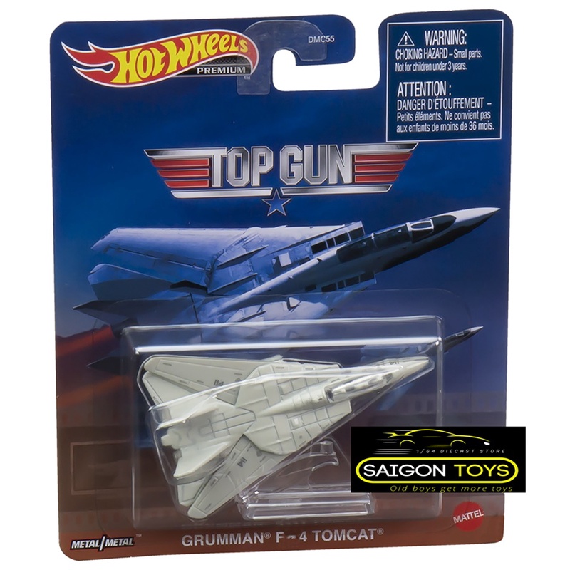 Saigontoys Hot Wheels 1:64 Retro Entertainment GRUMMAN F-14 TOMCAT - Xe mô hình tĩnh tỷ lệ 1:64 chính hãng