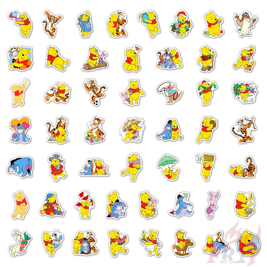 ❉ Pooh Bear Series 05 Winnie Stickers ❉ 50Pcs/Set DIY Luggage Laptop Skateboard Doodle Decals Stickers