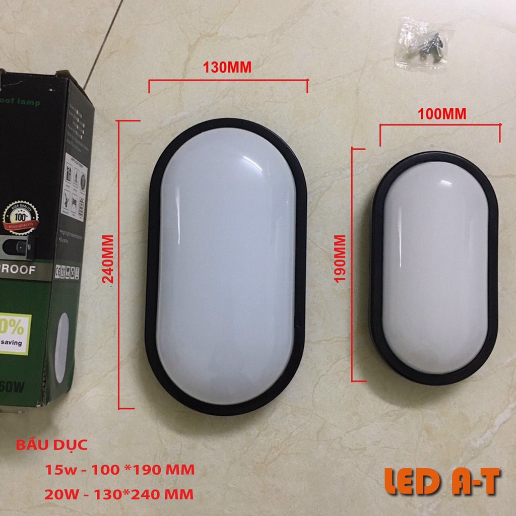 Giá Sỉ ĐÈN LED ỐP TRẦN NỔI 15W, 20W CHỐNG BỤI, CHỐNG NƯỚC HÌNH TRÒN, BẦU DỤC, VIỀN ĐEN, TRẮNG, IP 65, cầu thang
