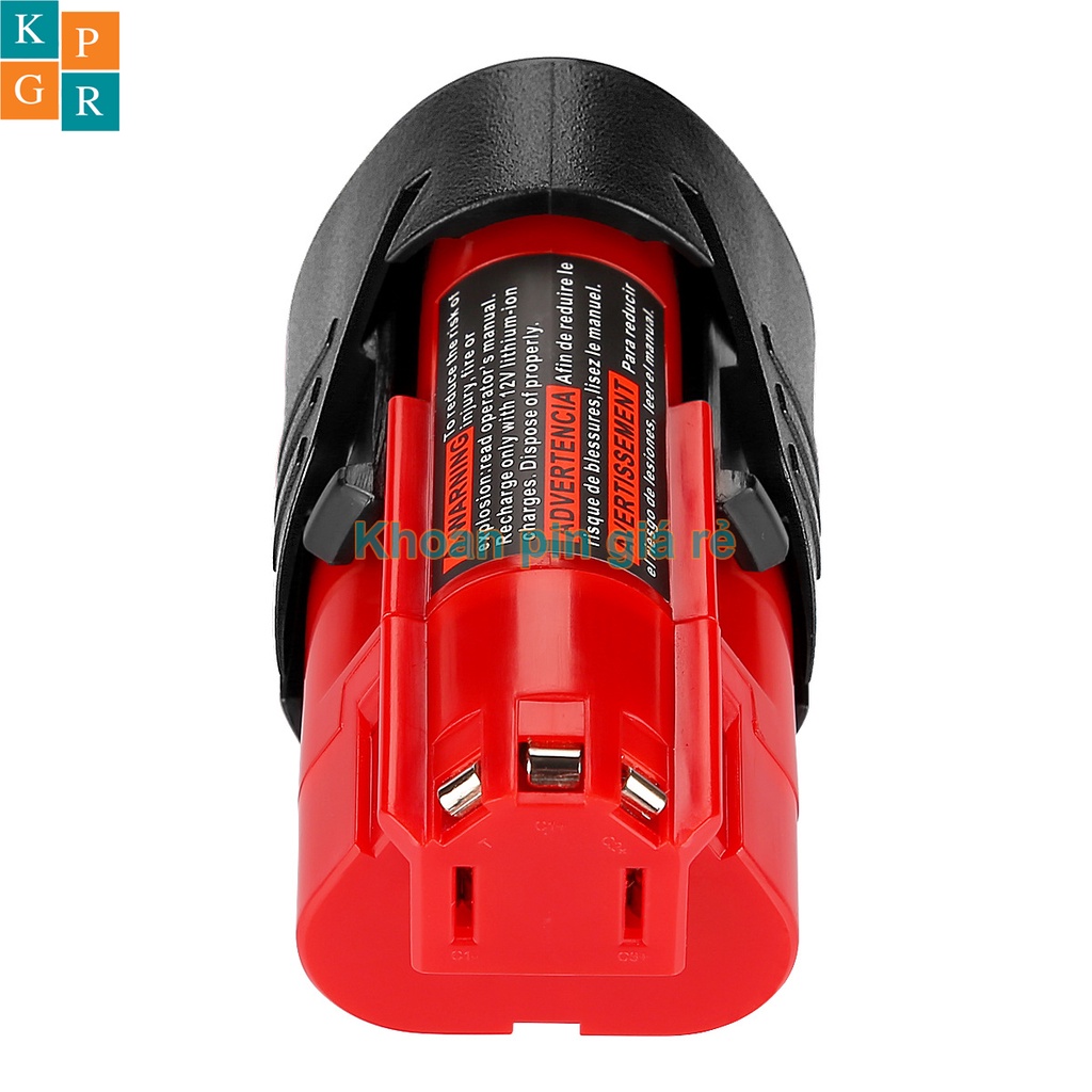 KPGR Vỏ pin Milwaukee 12V Li-ion 3.7V nhận sạc zin