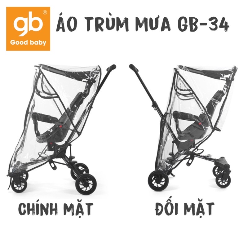 ÁO TRÙM MƯA CHẮN BỤI CHO XE ĐẨY GB-34 HÀNG CÓ SẴN