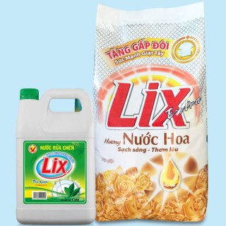 Bột giặt lix nước hoa 5.5kg tặng nrc 1.5kg