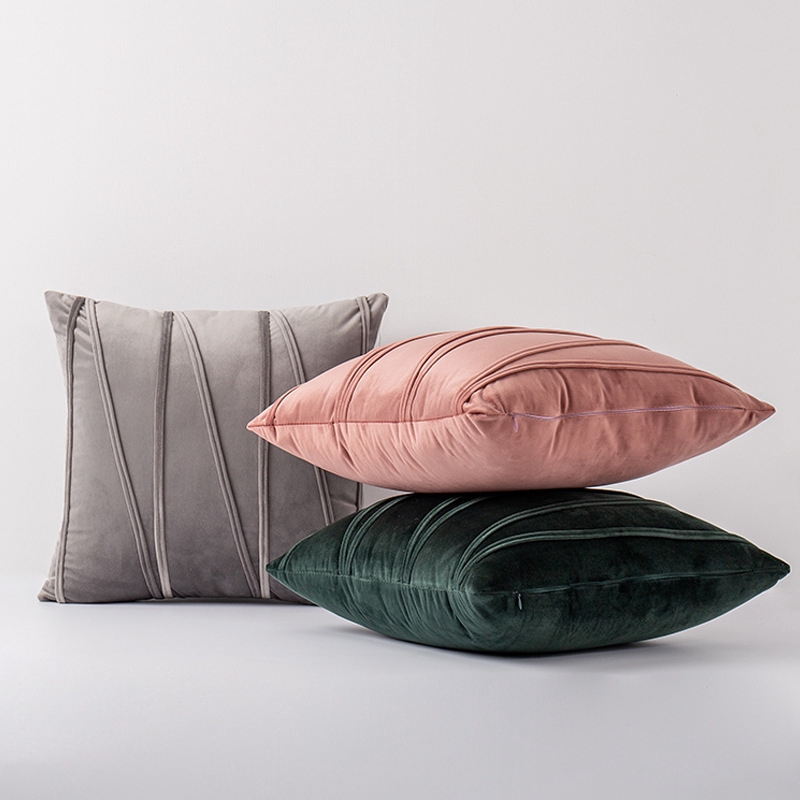 Vỏ Gối Nhung Hình Vuông 50x50 45x45 30x50cm Phong Cách Bắc Âu
