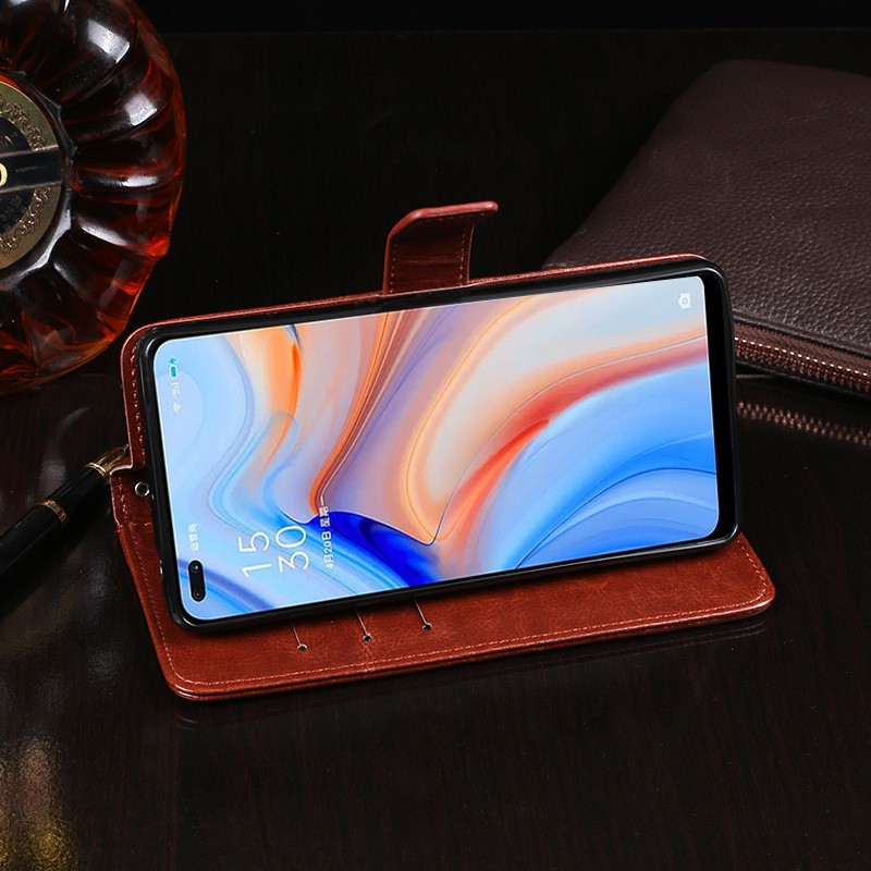 Bao Da Điện Thoại Pu Nắp Lật Kèm Ngăn Đựng Thẻ Cho Oppo Reno4 Reno 4 Ốp | BigBuy360 - bigbuy360.vn