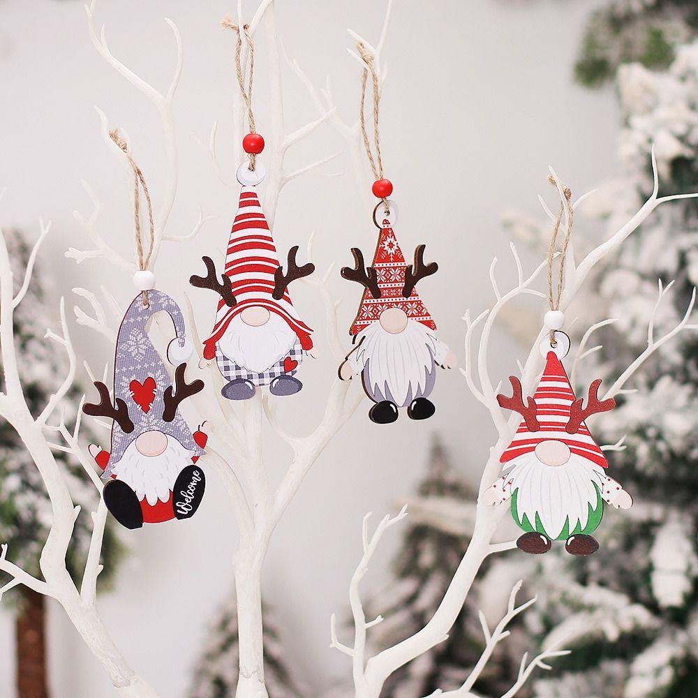 4 Dây Treo Trang Trí Giáng Sinh / Năm Mới Hình Ông Già Noel / Người Tuyết