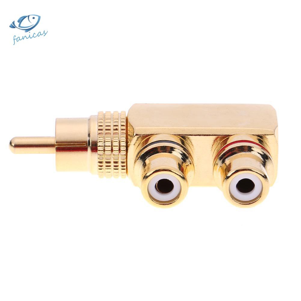 Đầu Chuyển Đổi Rca 1 Male Sang 2 Female Av Audio