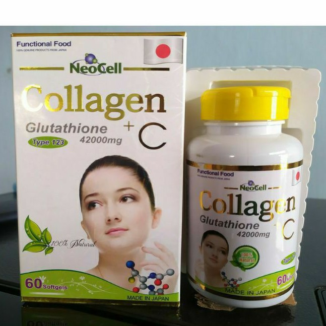 《date 2024》Viên uống đẹp da Collagen +C Glutathione Neocell 42000mg
