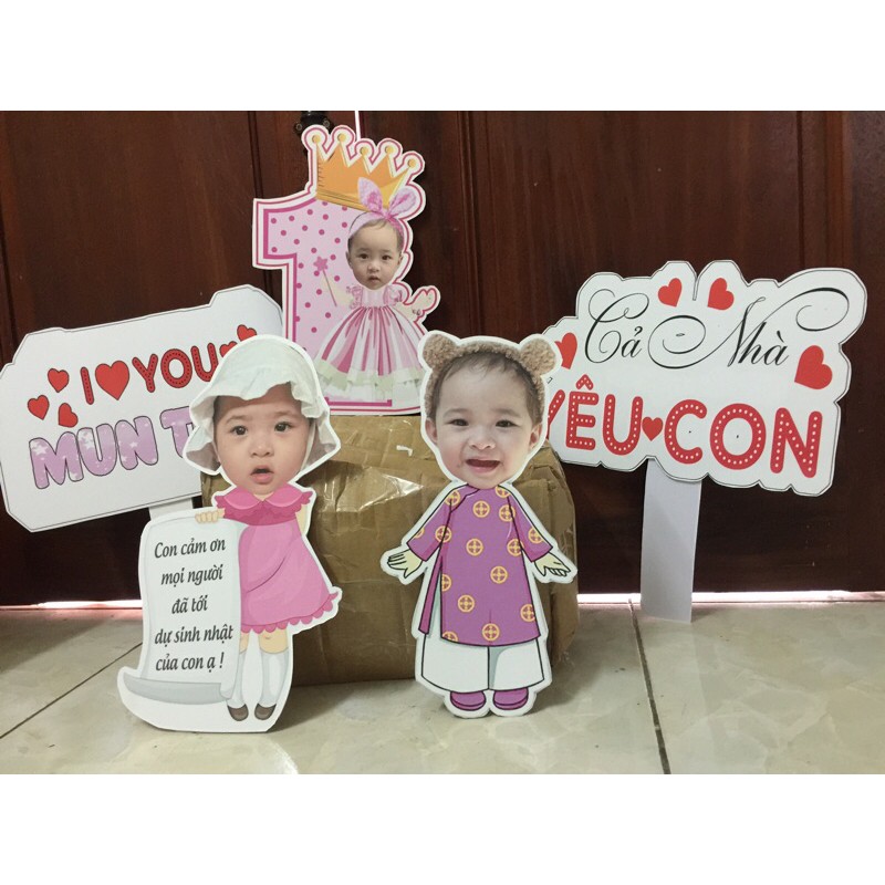 Chibi sinh nhật,combo sét chibi cho bé gái