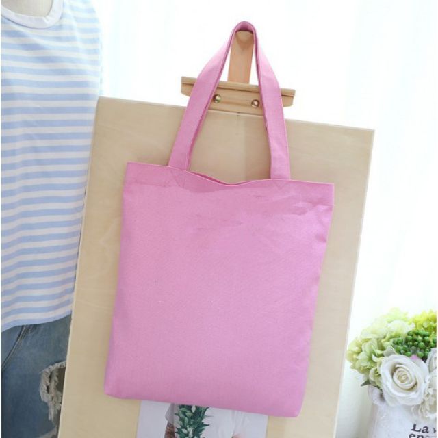 [SALE BẤT CHẤP] Túi vải tote nữ Canvas trơn đủ màu có khóa kéo