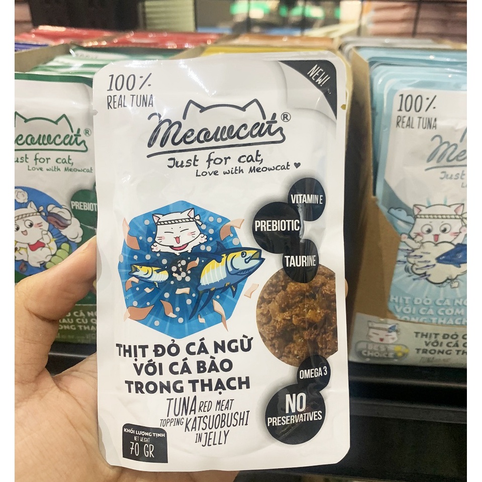 Pate Cho Mèo MEOWCAT - Thơm Ngon Nhiều Vị (Gói 70g)
