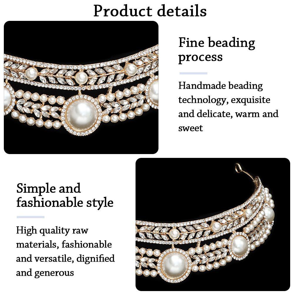 LEILY Băng Đô Cài Tóc Đính Đá Xinh Xắn Cho Cô Dâu