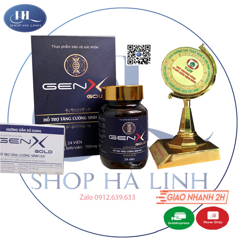 [Mã 66FMCGSALE hoàn 8% xu đơn 500K] ✅[DATE 2024] GEN X GOLD - Viên Uống Tăng Cường Sinh Lý Nam - GXG1