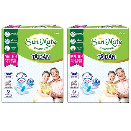 Tã dán người lớn Sunmate size ML10 miếng