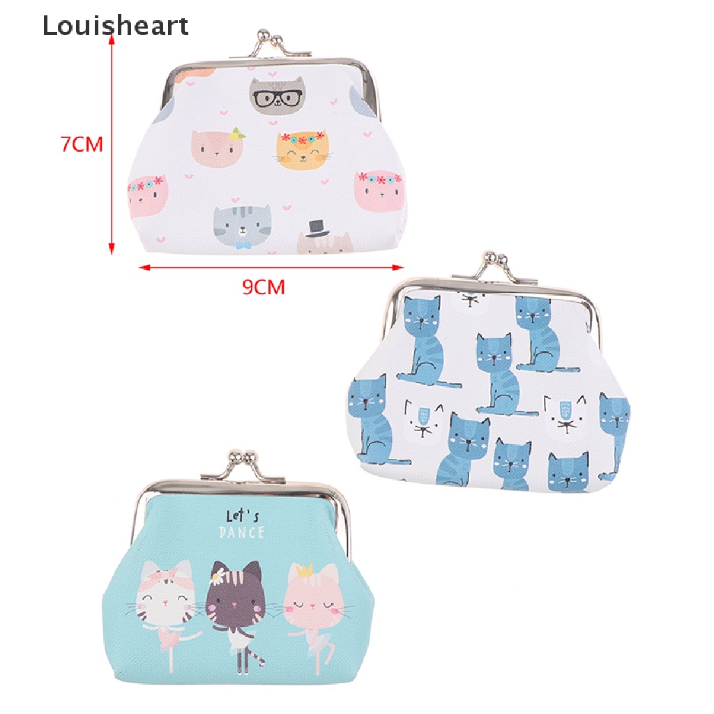 Ví Đựng Tiền Xu Louisheart In Hình Mèo Dễ Thương