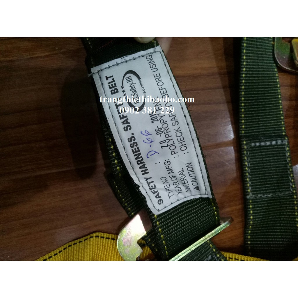 Dây đai an toàn toàn thân polyester 2 móc thép lớn - D066