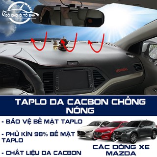Thảm taplo ô tô da cacbon chống nắng Mazda