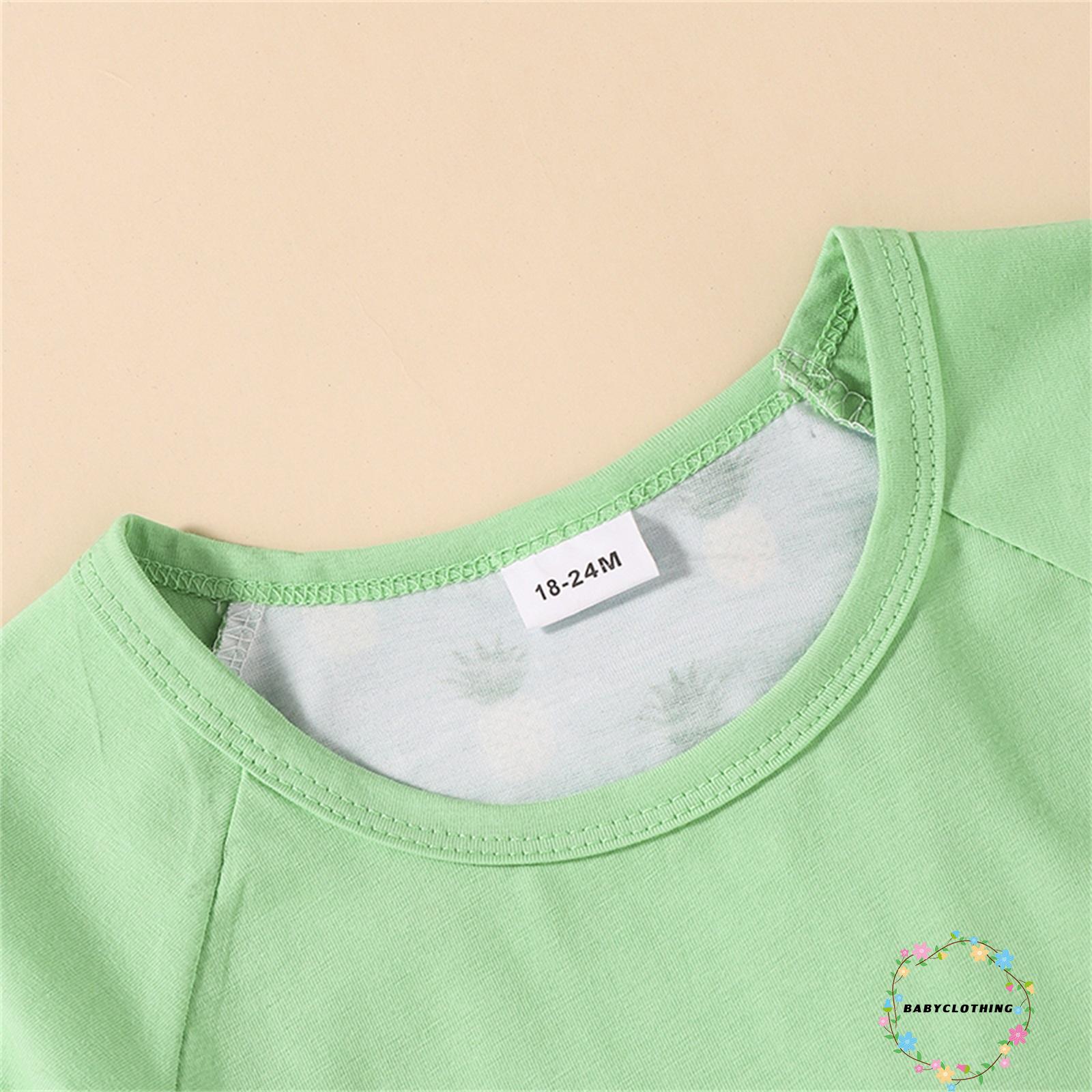 Set Áo Thun In Hình Quả Dứa Và Quần Short Đáng Yêu Cho Bé