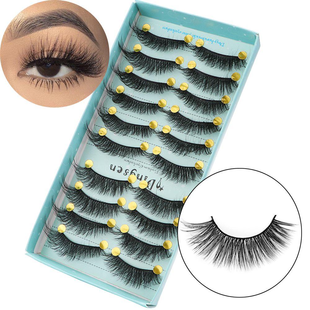Set 10 Cặp Lông Mi Giả 3D Dài Tự Nhiên MIH SKONHED