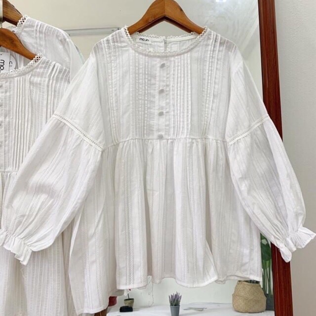 Áo babydoll cúc bọc hàng chuẩn xịn