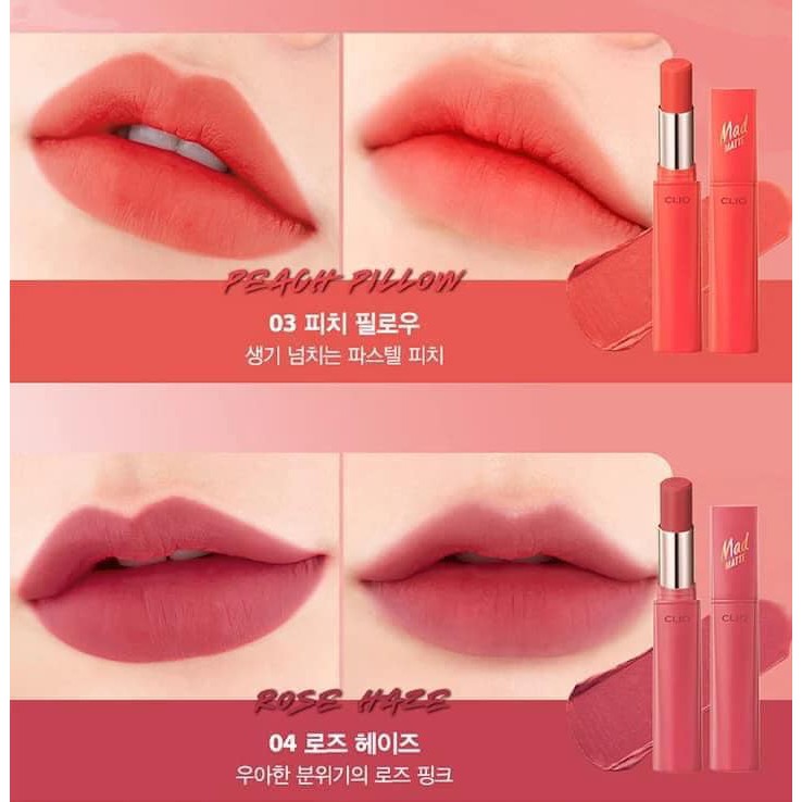 Son thỏi Clio Mad Matte Stain Lips