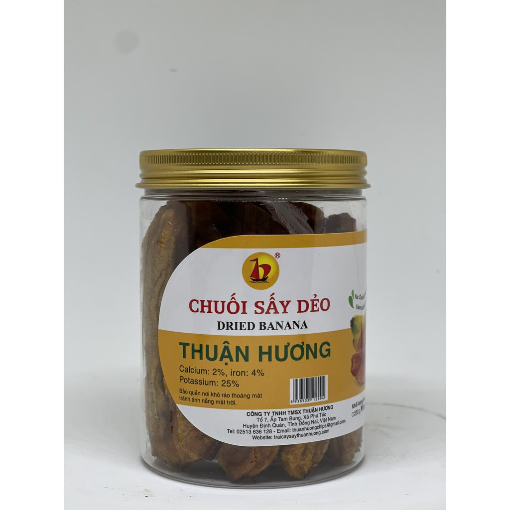 Chuối Sấy Dẻo Thuận Hương - Hủ 300gram