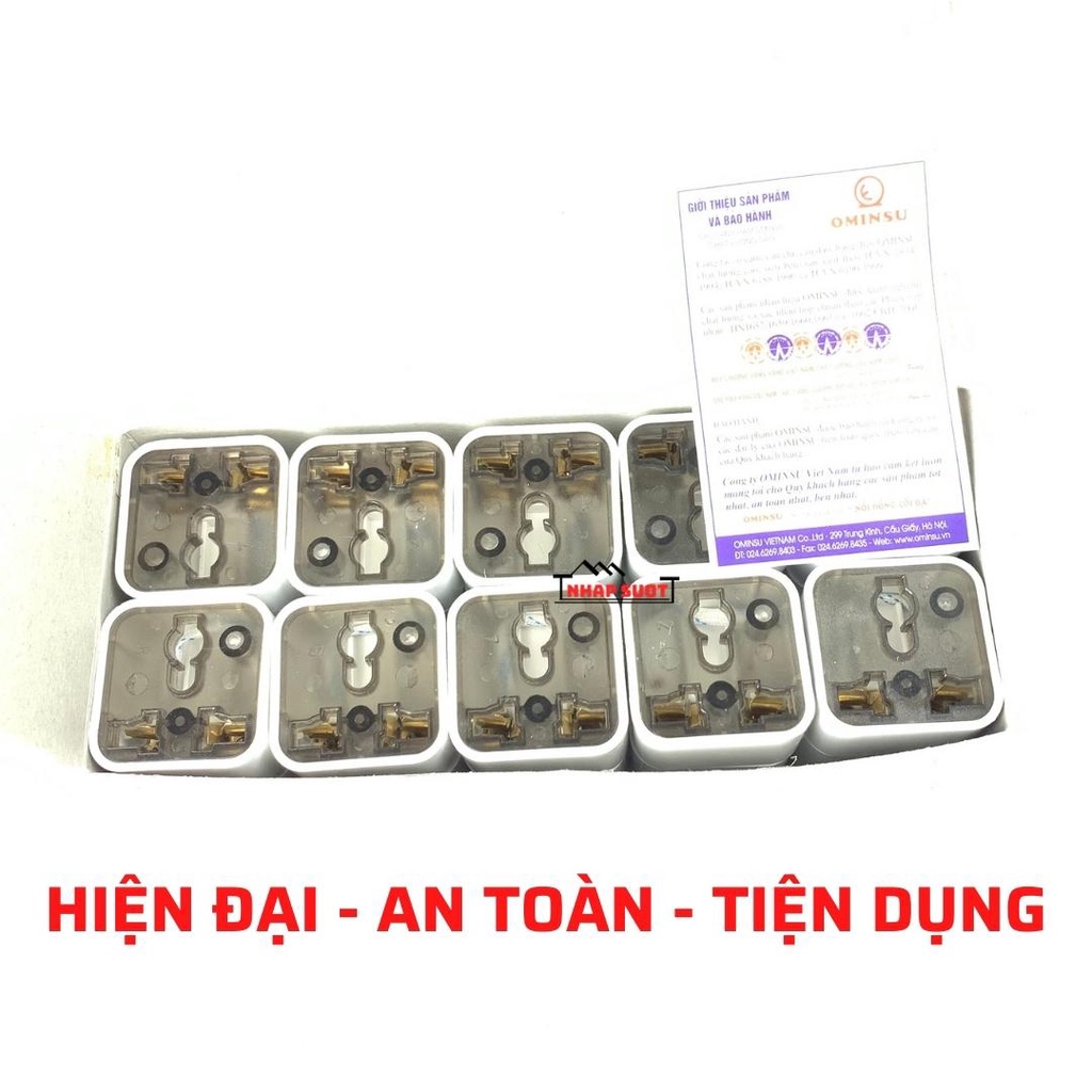 Đầu nối đa năng OMINSU chuyển đổi từ 3 chân sang 2 chân, có đèn báo - P22X