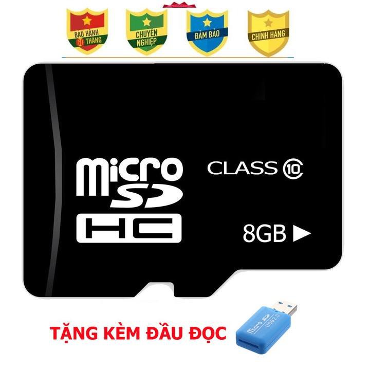 Thẻ nhớ Micro SD 8G - tốc độ cao chuyện dụng cho Camera, Smartphone, loa đài