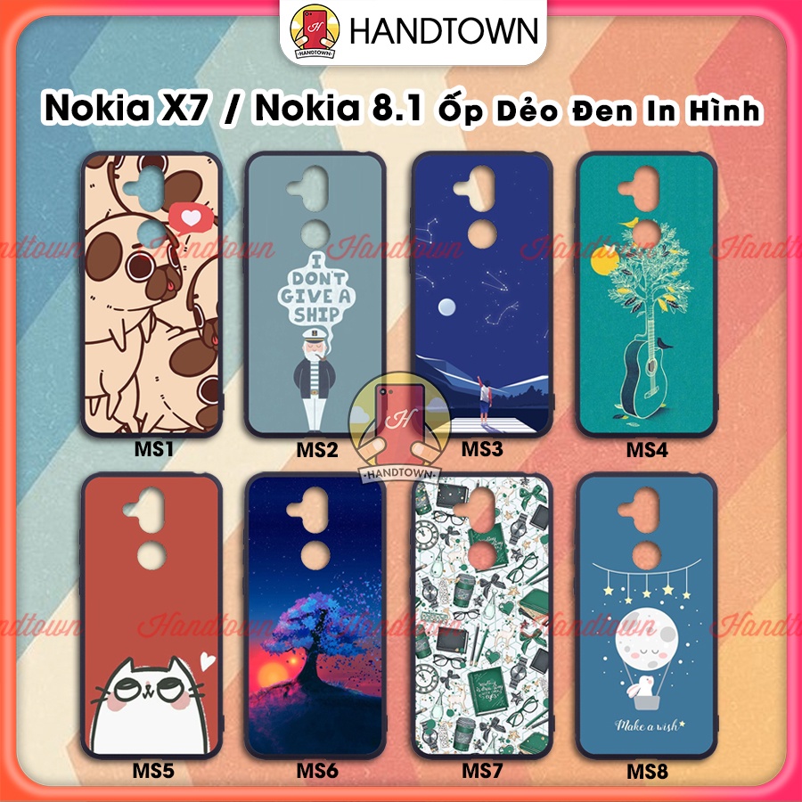 Ốp lưng NOKIA 8.1 X7 VIỀN DẺO TRONG in hình Phần B