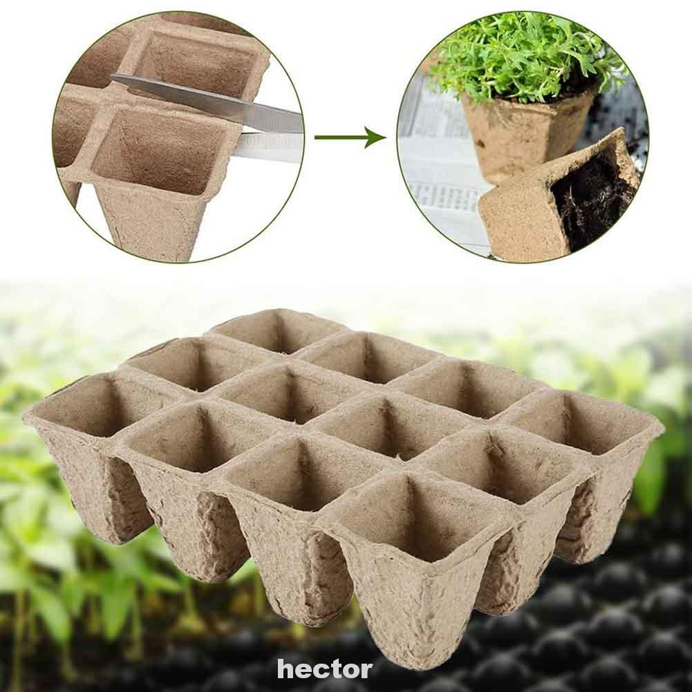 Outdoor Home Flowers Garden Tool Eco Friendly Peat Pots Organic Germination With Plant Markers Seed Starter Tray Kit