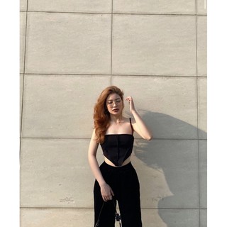 Áo croptop vạt nhọn