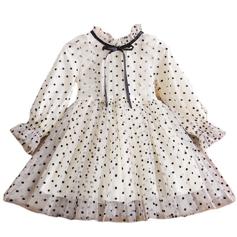 Váy Trẻ Em Bé Gái Chấm Bi Thời Trang akku