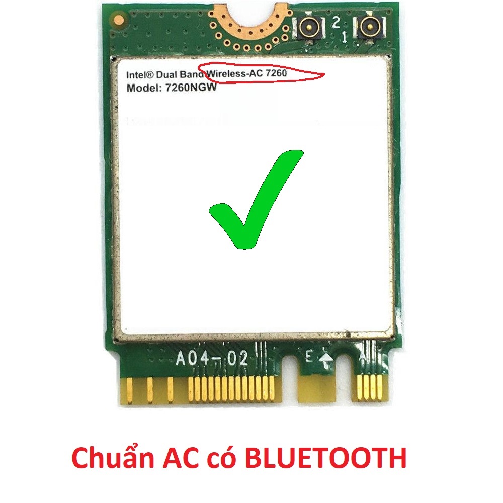 Card wifi 7260NGW băng tần kép - Intel® Wireless-AC 7260 (M.2/NGFF-2230)