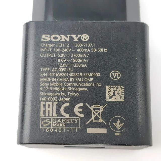 Bộ sạc Sony UCH12 cho XZ/XZs/XZ1/XZ2/XZ3/XA1/XA1 Plus quick charger 3.0 zin chính hãng