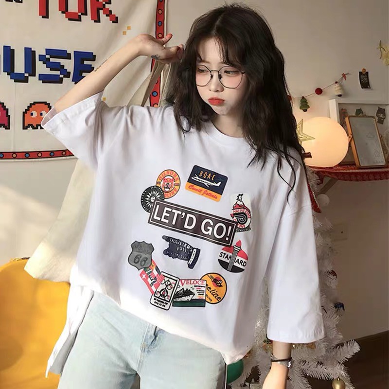 Áo thun tay lỡ form rộng unisex oversize, áo phông nam nữ đẹp ulzzang LET'D GO ANHStore A19