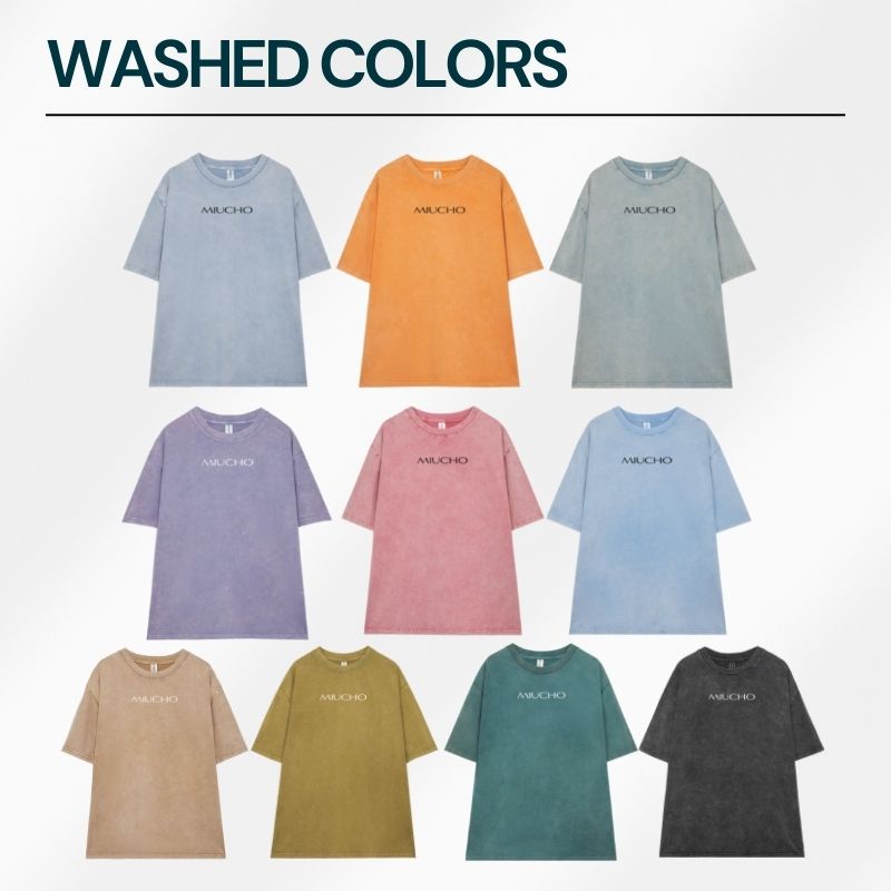 Áo thun trơn form rộng Unisex chất vải cotton MTT02 Miucho Brand cho nam và nữ