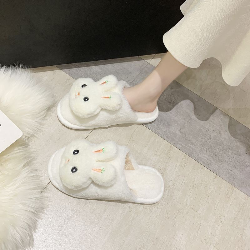 Dép lông mang trong nhà hình chú thỏ hoạt hình dễ thương