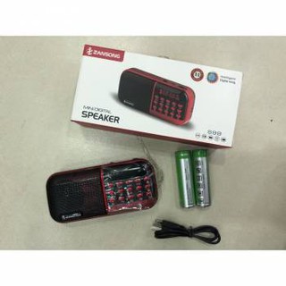 Loa cắm thẻ, usb zansong s99 2 pin, 2 khe cắm thẻ, nghe pháp