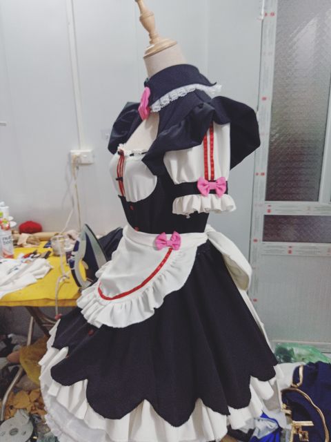Trang phục hầu gái phối màu cosplay nekopara