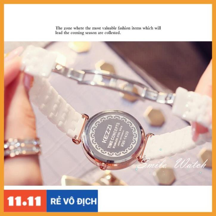 Đồng hồ nữ Kezzi 1439 dây đá sứ thật hàng chính hãng