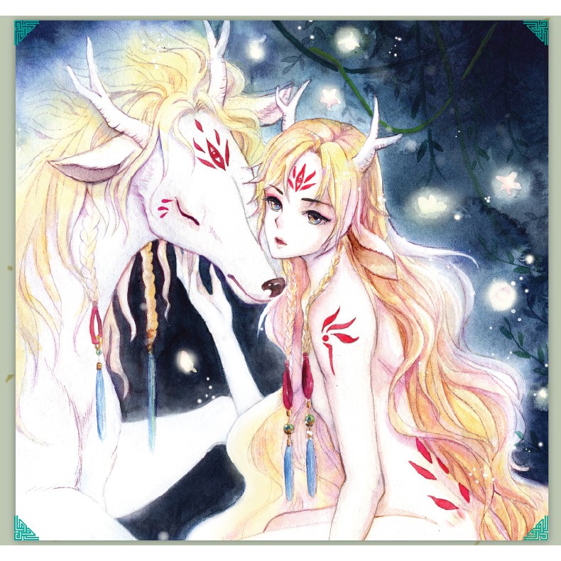Sơn Hải Kinh - Mộng Thần Dẫn - Artbook hướng dẫn vẽ tranh tô màu nhân vật nghệ thuật
