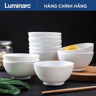 Bộ bát (chén) cơm thủy tinh Luminarc Diwali 10 chi tiết size 12cm, dùng lò vi sóng, máy rửa bát - N3973*10