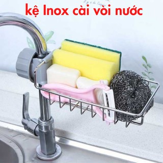 Giá Treo Vòi Inox Để Đồ Giẻ Rửa Chén Bát