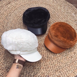Mũ nồi lưỡi trai lông