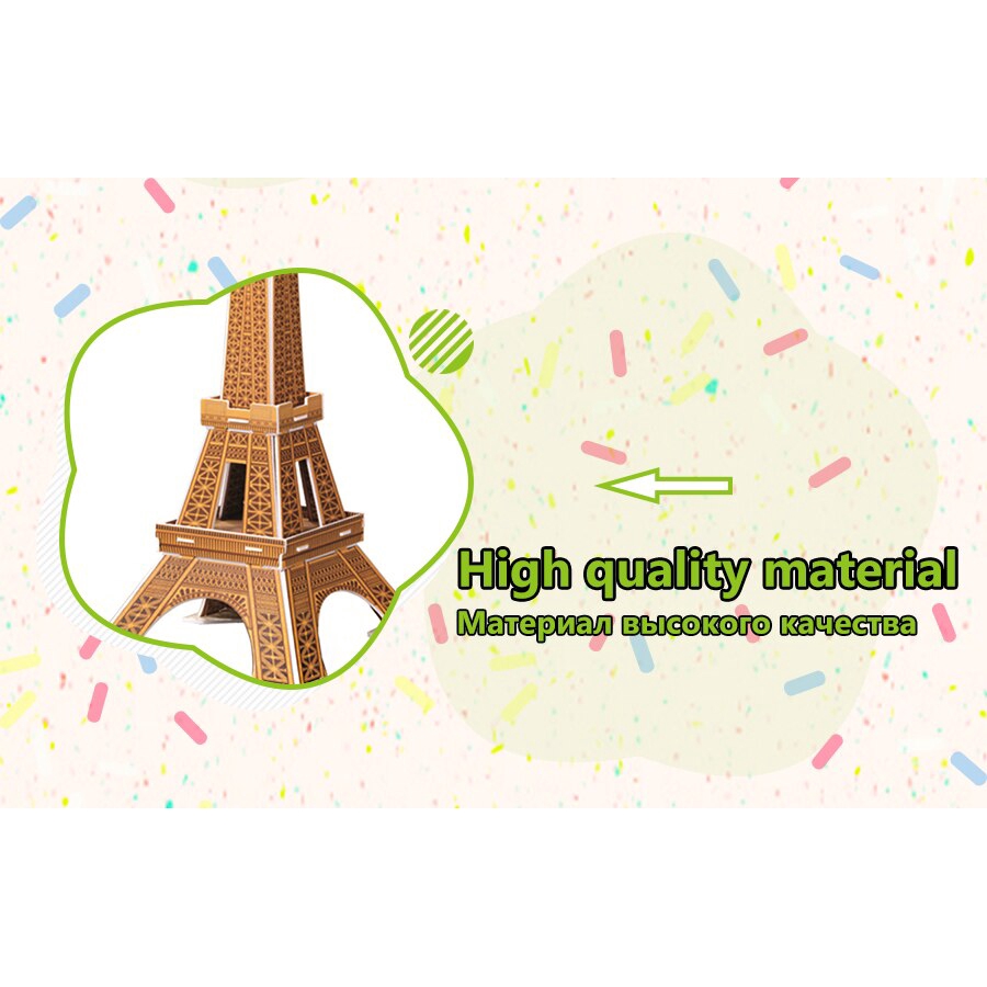 Đồ Chơi Lắp Ráp Mô Hình Tháp Eiffel 3d Bằng Giấy Cho Bé