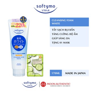 Sữa rửa mặt làm trắng da Kose Softymo Nhật Bản 220g