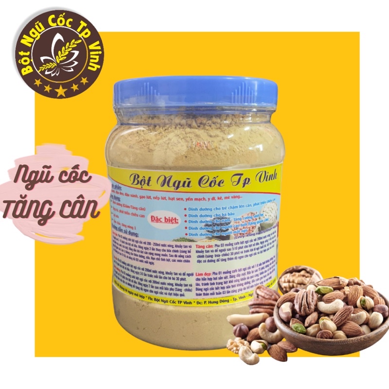 NGŨ CỐC DINH DƯỠNG TĂNG CÂN, BỘT NGŨ CỐC DINH DƯỠNG 19-26 LOẠI HẠT 500g-1000g