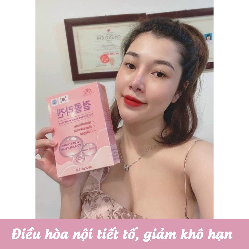 Bột uống collagen trắng da Tuyết Ngọc Nhan WHITE PLUS mờ nám giảm tàn nhang chống lão hóa