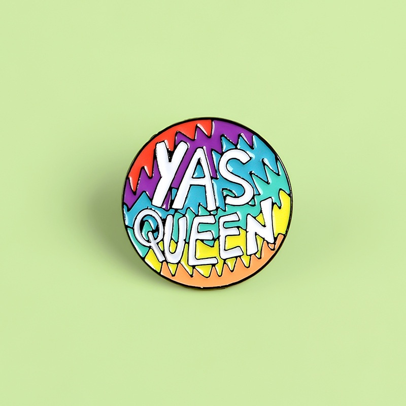 Ghim Cài Áo Hình Tròn In Chữ Độc Đáo Cho Nam Nữ