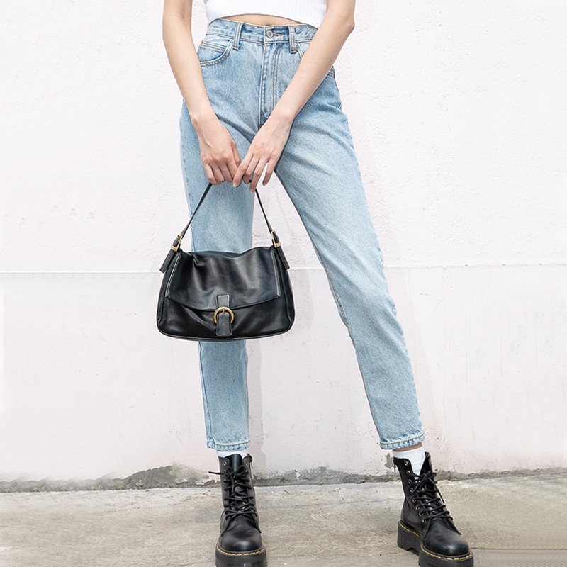 Túi xách da mềm phong cách retro Âu Mỹ thời trang cho nữ