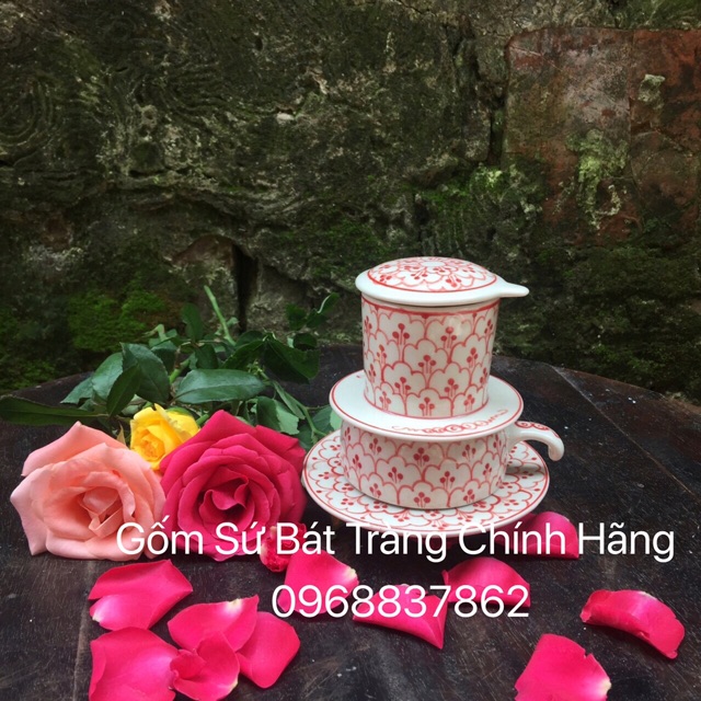 Bộ phin cafe hàng xuất khẩu hoa văn cổ điển